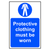 Protective Clothing Must Be Worn Sign - RPVC, 200 X 300mm